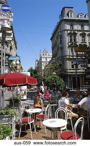 Street Cafe Vienna Austria View Large Photo Image Stock Photo - Street Cafe Vienna Austria. Fotosearch
