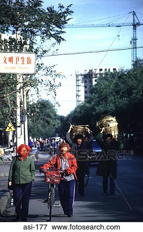 Street Scene with Construction Work Beijing China View Large Photo Image Stock Photo - Street Scene with Construction Work Beijing China. Fotosearch