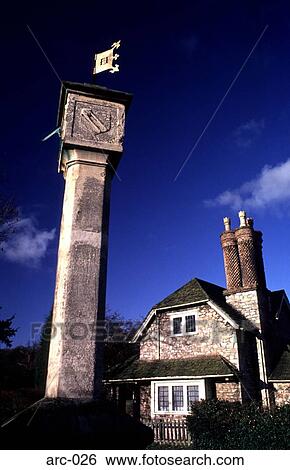 Sun Dial and Stone Cottage Blaise Dell Britain View Large Photo Image Stock Photograph - Sun Dial and Stone Cottage Blaise Dell Britain. Fotosearch