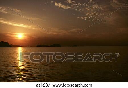 Sunset over the Coast Yeosu Korea Asia View Large Photo Image Stock Photo - Sunset over the Coast Yeosu Korea Asia. Fotosearch