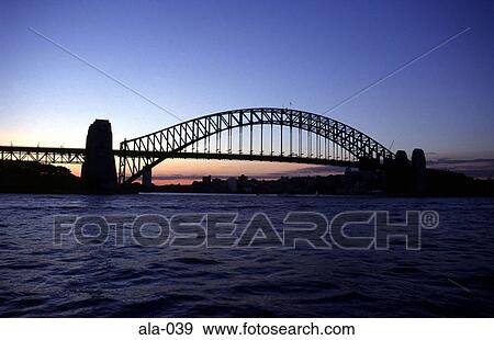 Sydney Harbour Bridge at Dusk Australia View Large Photo Image Stock Photo - Sydney Harbour Bridge at Dusk Australia. Fotosearch
