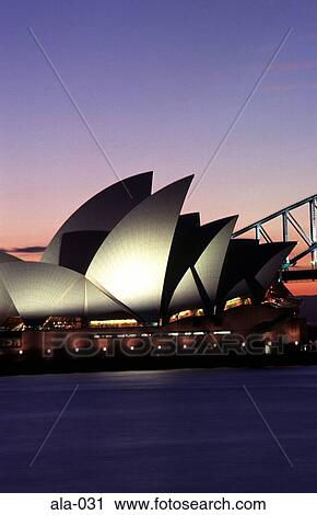 Sydney Opera House Lit at Dusk Australia View Large Photo Image Stock Image - Sydney Opera House Lit at Dusk Australia. Fotosearch