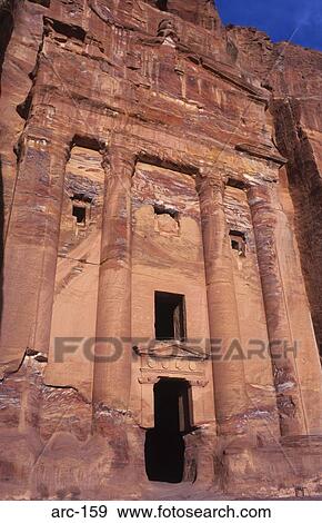 The Urn Tomb Facade Petra Jordan View Large Photo Image Stock Photo - The Urn Tomb Facade Petra Jordan. Fotosearch