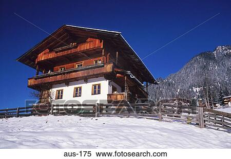 Traditional Tyrolean House Alpbach Austria View Large Photo Image Stock Photography - Traditional Tyrolean House Alpbach Austria. Fotosearch