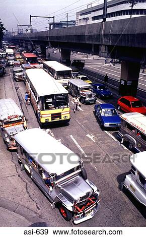 Traffic Congestion Manila The Philippines Asia View Large Photo Image Stock Photo - Traffic Congestion Manila The Philippines Asia. Fotosearch