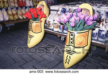 Tulip Display in Oversize Clogs Amsterdam View Large Photo Image Stock Image - Tulip Display in Oversize Clogs Amsterdam. Fotosearch