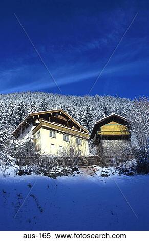 Tyrolean House lit by Sun Austria View Large Photo Image Stock Photography - Tyrolean House lit by Sun Austria. Fotosearch