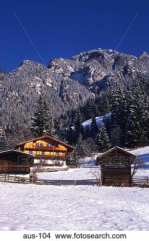 Tyrolean Houses on Alpine Slopes Alpbach Austria View Large Photo Image Picture - Tyrolean Houses on Alpine Slopes Alpbach Austria. Fotosearch