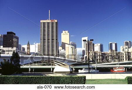 Stock Image - Victoria Bridge in Brisbane Queensland Australia. Fotosearch