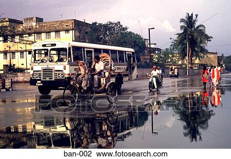 Wet Dhaka Street Bangladesh Asia View Large Photo Image Stock Image - Wet Dhaka Street Bangladesh Asia. Fotosearch