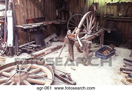 Wheelwrights Workshop View Large Photo Image Stock Image - Wheelwrights Workshop. Fotosearch