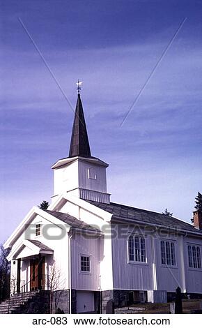 White Wooden Church Gleis Norway View Large Photo Image Stock Image - White Wooden Church Gleis Norway. Fotosearch