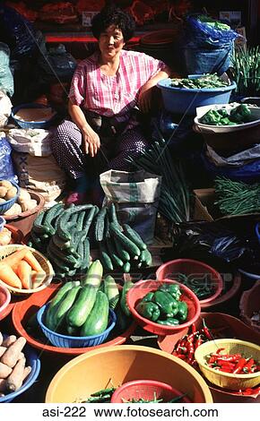 Woman Selling Vegetables Seoul Korea Asia View Large Photo Image Stock Image - Woman Selling Vegetables Seoul Korea Asia. Fotosearch