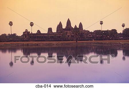 Picture - Angkor Wat at Sunset Siem Reap Cambodia. Fotosearch