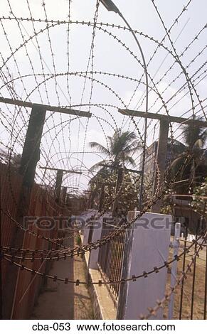Barbed Wire Tuol Seng Museum Phnom Penh Cambodia View Large Photo Image Stock Image - Barbed Wire Tuol Seng Museum Phnom Penh Cambodia. Fotosearch