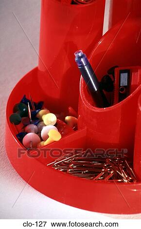 Base of Red Desk Tidy View Large Photo Image Stock Photo - Base of Red Desk Tidy. Fotosearch