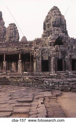 Bayon Angkor Thom Siem Reap Cambodia View Large Photo Image Stock Photo - Bayon Angkor Thom Siem Reap Cambodia. Fotosearch