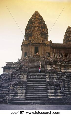 Stock Photo - Bayon Temple Angkor Wat Cambodia. Fotosearch