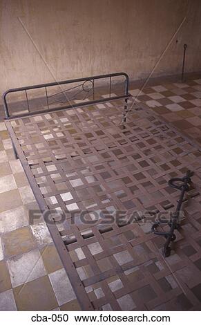 Bed in the Tuol Sleng Museum Phnom Penh Cambodia View Large Photo Image Stock Image - Bed in the Tuol Sleng Museum Phnom Penh Cambodia. Fotosearch