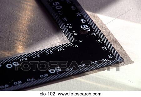 Stock Image - Black Plastic Set Square. Fotosearch