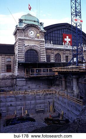 Building Site Foundations at a Railway Station View Large Photo Image Stock Photo - Building Site Foundations at a Railway Station. Fotosearch