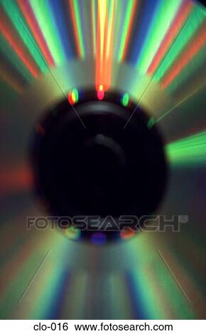 Stock Photograph - CD Showing Coloured Reflection. Fotosearch