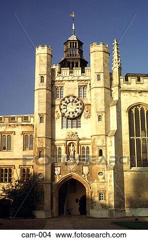 Clock Tower and Chapel Trinity College Cambridge UK View Large Photo Image Picture - Clock Tower and Chapel Trinity College Cambridge UK. Fotosearch