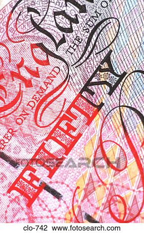 Close Up of 50 sign on English Banknote View Large Photo Image Stock Image - Close Up of 50 sign on English Banknote. Fotosearch