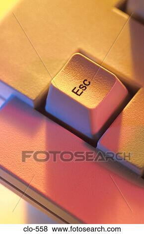 Stock Photo - Close Up of Computer Escape Key. Fotosearch