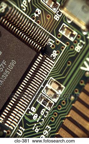 Stock Image - Close Up of Computer Expansion Card. Fotosearch