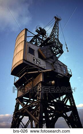 Stock Photograph - Close Up of Crane at Bristol Harbour. Fotosearch
