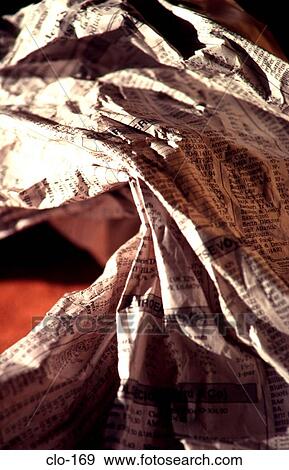 Close Up of Crumpled Newspaper View Large Photo Image Stock Photo - Close Up of Crumpled Newspaper. Fotosearch