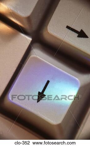 Stock Image - Close Up of Cursor Arrow Key. Fotosearch