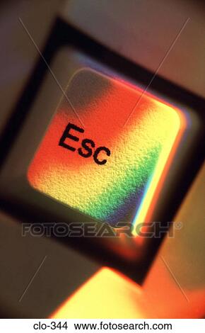 Close Up of Escape Key under Coloured Light View Large Photo Image Picture - Close Up of Escape Key under Coloured Light. Fotosearch