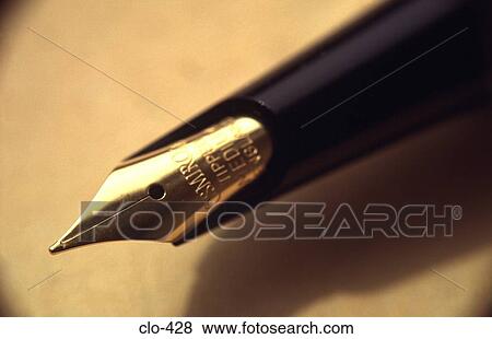 Stock Photo - Close Up of Fountain Pen Nib. Fotosearch