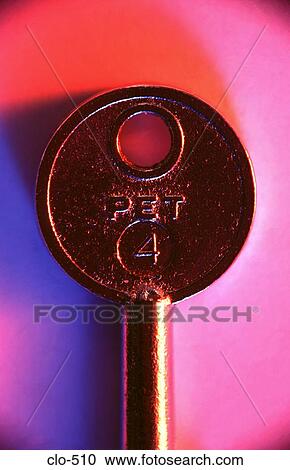 Stock Image - Close Up of Handle of Key. Fotosearch