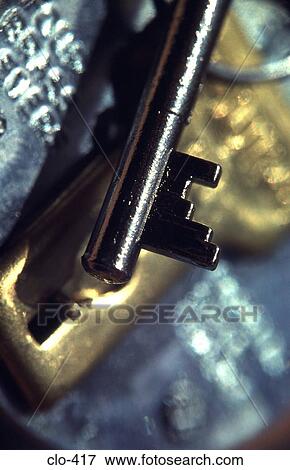 Close Up of Key and Padlock View Large Photo Image Stock Photo - Close Up of Key and Padlock. Fotosearch