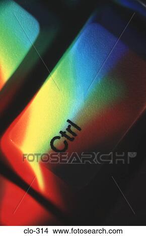 Close Up of Keyboard Ctrl Key in Coloured Light View Large Photo Image Picture - Close Up of Keyboard Ctrl Key in Coloured Light. Fotosearch