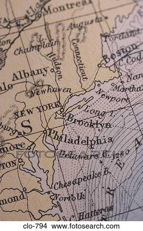 Close Up of Map of New England Coast View Large Photo Image Picture - Close Up of Map of New England Coast. Fotosearch