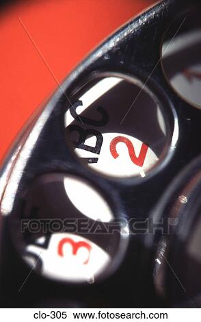 Stock Photography - Close Up of Numbers in Telephone Rotary Dial. Fotosearch