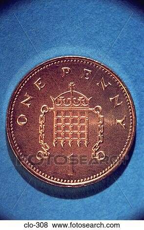 Close Up of One Pence Coin View Large Photo Image Stock Photo - Close Up of One Pence Coin. Fotosearch