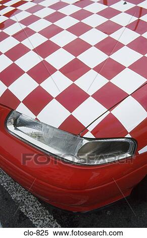 Close Up of Red and White Checkerboard Pattern on Car View Large Photo Image Stock Photography - Close Up of Red and White Checkerboard Pattern on Car. Fotosearch