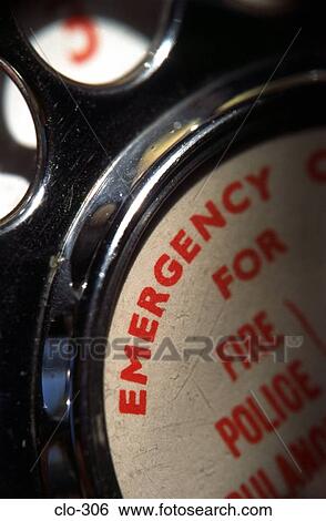 Close Up of Telephone Dial Emergency Notice View Large Photo Image Stock Photograph - Close Up of Telephone Dial Emergency Notice. Fotosearch
