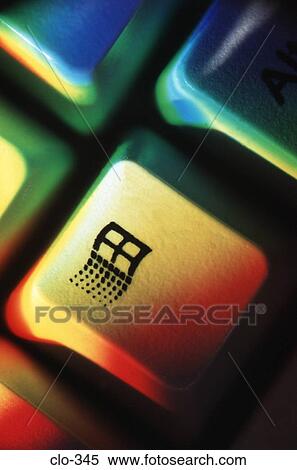 Stock Photography - Close Up of Windows Key on PC Keyboard. Fotosearch