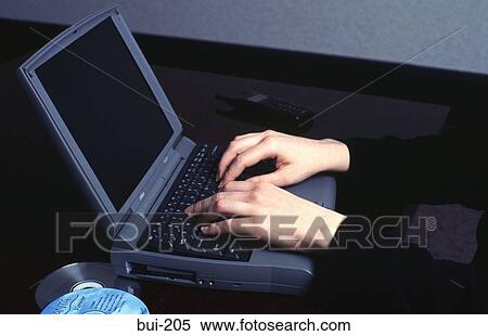 Close-up of Woman Working at a Laptop Computer View Large Photo Image Stock Photography - Close-up of Woman Working at a Laptop Computer. Fotosearch
