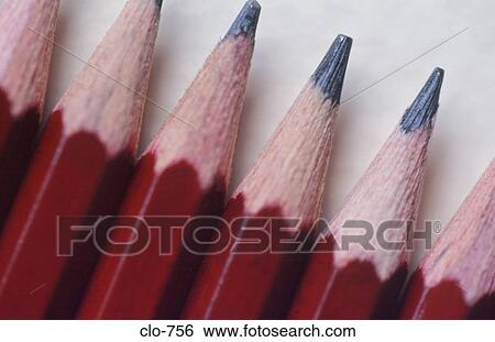 Stock Photograph - Close Up on Points on Set of Pencils. Fotosearch