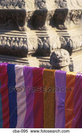 Stock Photography - Coloured Cloth Phnom Penh Cambodia. Fotosearch