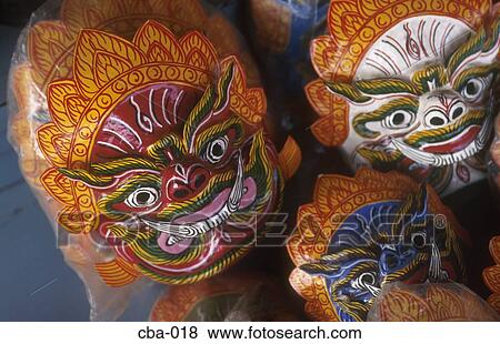 Colourful Masks Cambodia View Large Photo Image Stock Photo - Colourful Masks Cambodia. Fotosearch