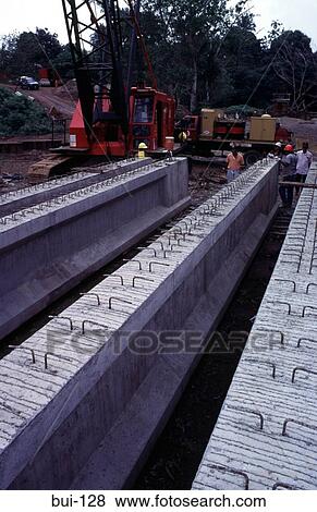 Concrete Lintels on Ground for Bridge Construction View Large Photo Image Stock Photo - Concrete Lintels on Ground for Bridge Construction. Fotosearch