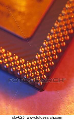 Stock Photography - Corner of Computer Chip. Fotosearch